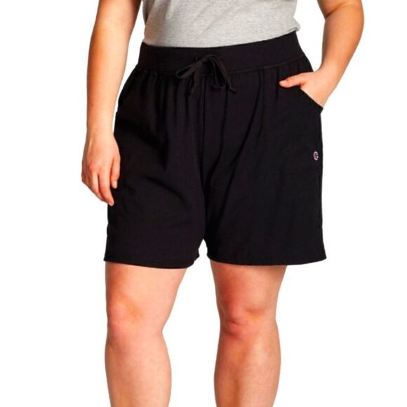 Champion Authentic Activewear Womens Drawstring Black Shorts -I - Picture 6 of 7